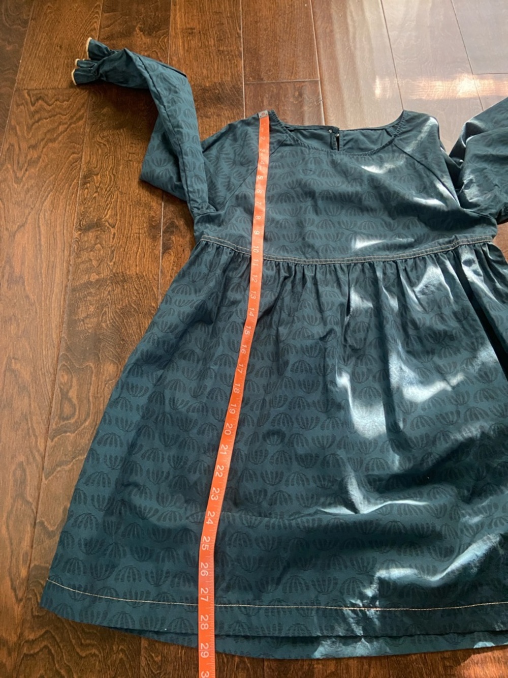 Persnickety Teal Printed Long-Sleeve Girls Dress size 12 NWOT - Picture 7 of 7